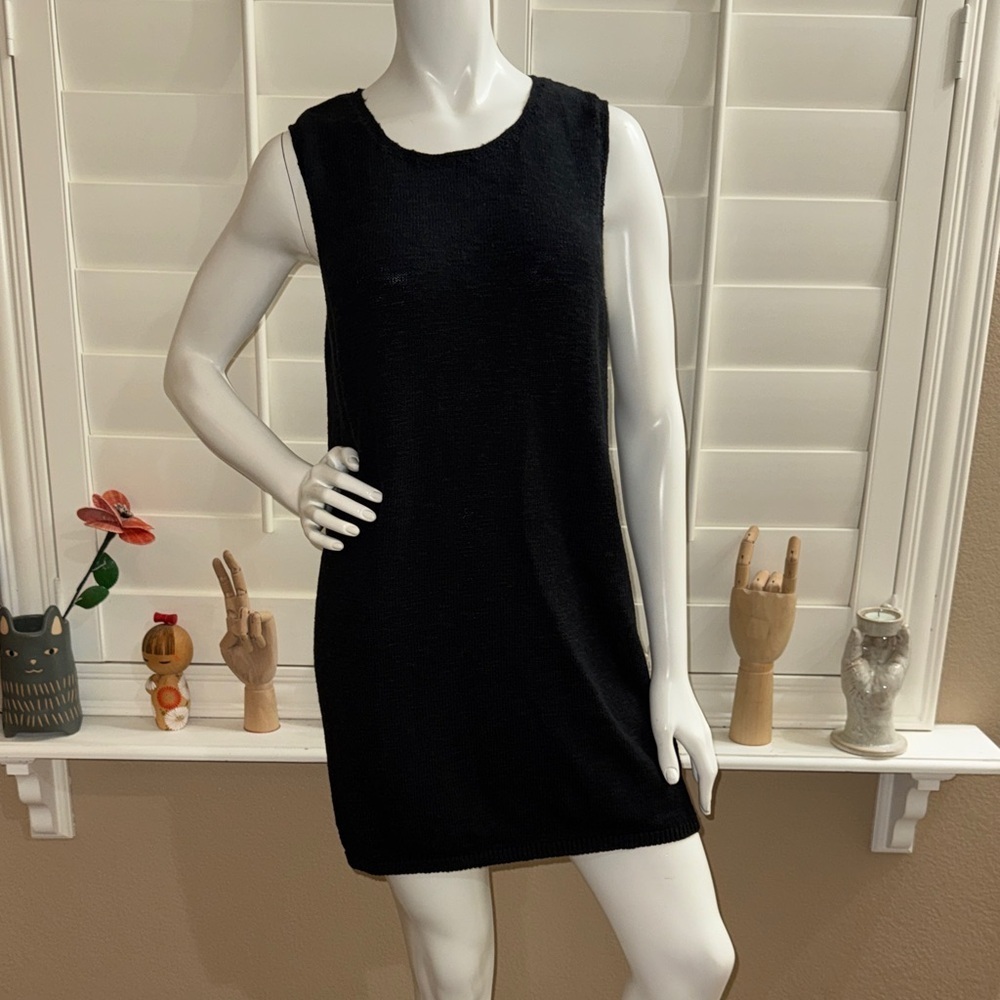 Free People Beach Nina Sweater Mini Dress Black
